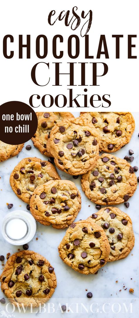 Essen, Easy Chocolate Chip Cookie, Simple Chocolate Chip Cookie Recipe, Amazing Cookies, Homemade Chocolate Chip Cookies, Chewy Cookies, Easy Chocolate Chip Cookies, Chocolate Cookie Recipes, Best Chocolate Chip Cookie