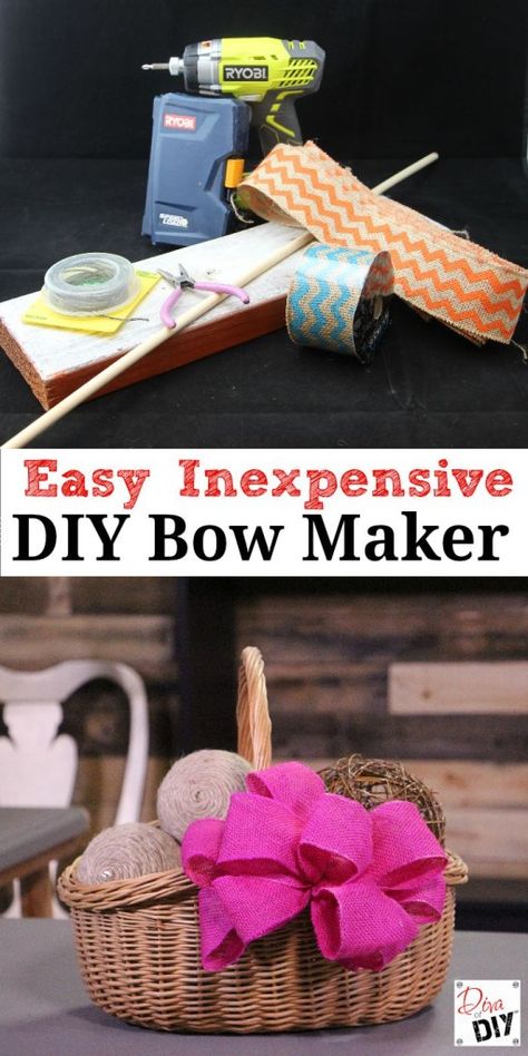 How to Make Bows With A DIY Bow Maker | Diva of DIY How To Make A Bow Maker Board, Diy Bow Maker, Bow Makers, Cucumber Trellis Diy, Bow Styles, Sew Pillow, Easy Bow, Bow Maker, Make Bows