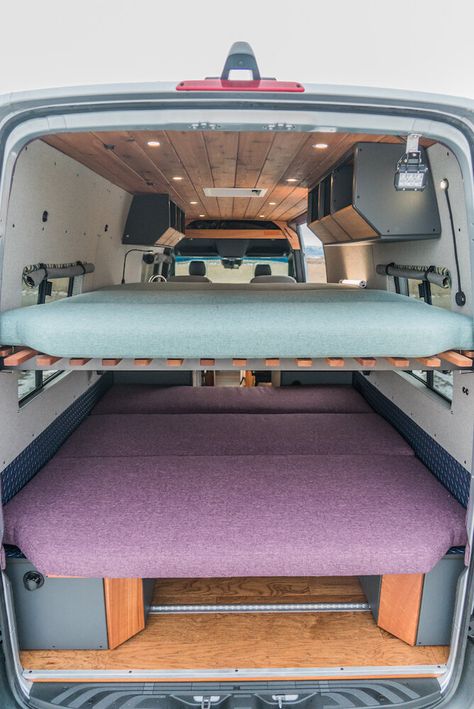 Sprinter Interior, Campervan Conversions Layout, Van Conversion For Family, Ford Van Conversion, Van Conversion Kits, Diy Travel Trailer, Bedford Van, Van Conversion Layout, Diy Van Conversions