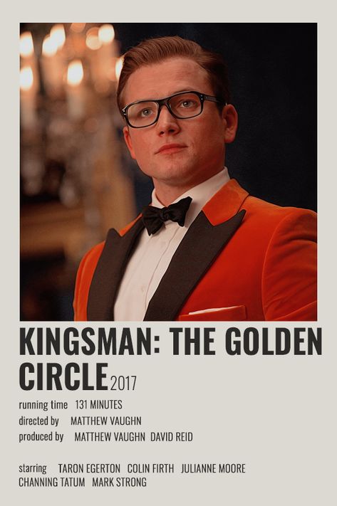 Kingsman The Golden Circle Poster, Kingsman Minimalist Poster, Kingsman Poster, Kingsman Movie, The Kingsman, Poster Polaroid, Minimalist Polaroid Poster, The Golden Circle, Movie Hacks