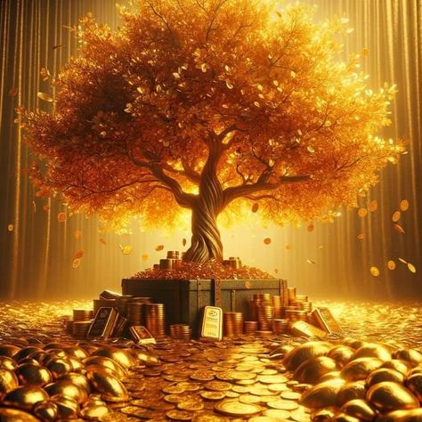 Golden Tree Wallpaper, Money Tree Wallpaper, Gold Tree Wallpaper, Lucky Wallpaper, Earrings Outfit, Wallpaper Photo Gallery, Money Images, Golden Tree, Lovely Flowers Wallpaper