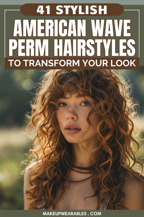 American Wave Perm Long Hair Perms Before And After, 2c Permed Hair, Types Of Hair Perms, Best Perm For Thinning Hair, Perm For Mid Length Hair, Perm Growing Out, Curly Perm With Bangs, Best Perm For Fine Hair, Big Curl Perm Medium