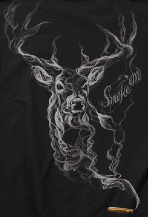 Smoke Em' Deer Tattoo... Deer And Turkey Tattoo, Whitetail Buck Tattoos, Elk Skull Tattoo, Taxidermy Tattoo, Moose Tattoos, Oliver Tattoo, Bow Hunting Tattoos, Turkey Tattoos, Deer Hunting Tattoos