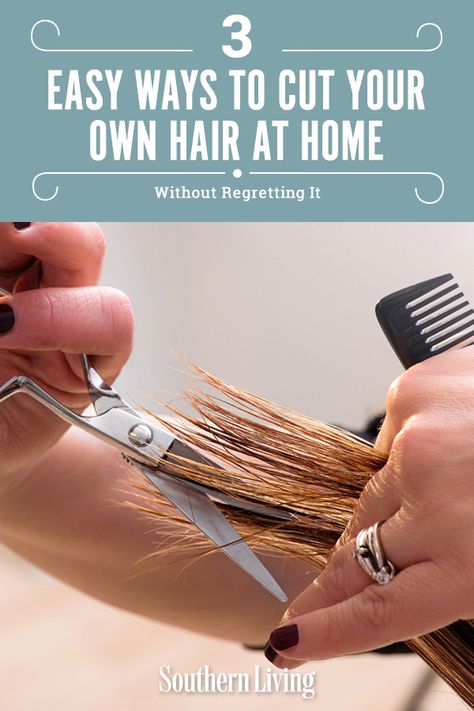 Self Trim Hair Split Ends, How To Trim Your Own Hair Split Ends At Home, Trim Your Own Hair Split Ends, Trim Haircuts Women, Self Haircut Diy At Home Women, Ways To Cut Your Hair, Diy Hair Trim, Ponytail Haircut, Trim Your Own Hair