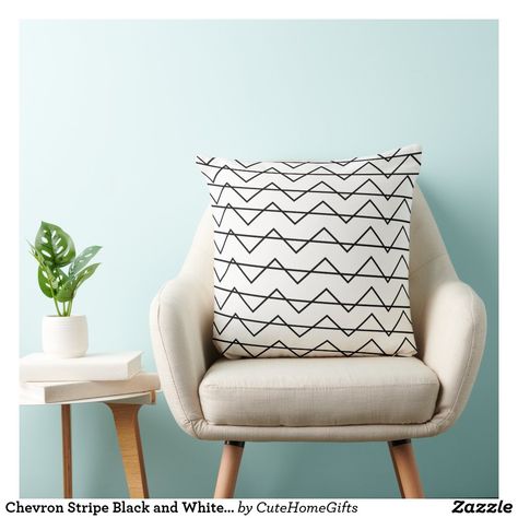 Striped Pillows, Black And White Geometric Pattern, Diy Interior Decor, Luxury Bedding Sets, Outdoor Light Fixtures, Chevron Stripe, Patterned Throw Pillows, Stripe Pillow, Market Place