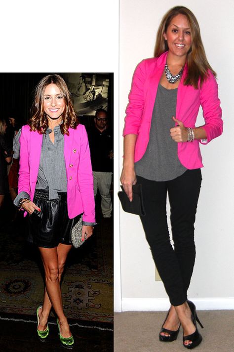 Work Attire, Pink Blazers, Bright Blazer, Hot Pink Blazer, Js Everyday Fashion, Hot Pink Blazers, Winter Typ, Pink Blazer, Pink Jacket