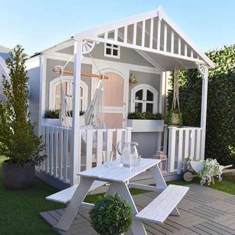 Olly Polly on Instagram: “I am utterly obsessed with this beautiful Wendy house, imagine it filled with Olly Polly beauties! 💕  If you’re looking to get your kids…” Cubby House Ideas, Kids Cubby Houses, Kids Cubbies, Wendy House, Cubby House, Playhouse Outdoor, Cubby Houses, Backyard Playground, Backyard Play