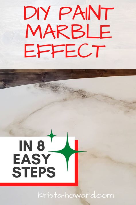 How To Paint Faux Marble On Tile, Diy Marble Paint, Faux Marble Countertop Diy, Painting Marble Effect, How To Paint Faux Marble, How To Paint Marble, Marble Painting Wall, How To Marble Paint, Chalk Paint Countertops Diy