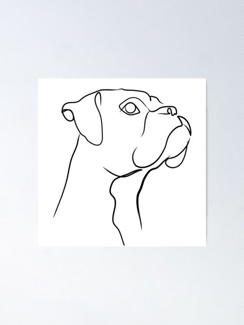 Tattoo Perro, Boxer Dog Tattoo, Boxer Tattoo, Harry Tattoos, Dog Line Drawing, Boxer Dogs Art, Dog Memorial Tattoos, Dog Line Art, Silhouette Tattoos