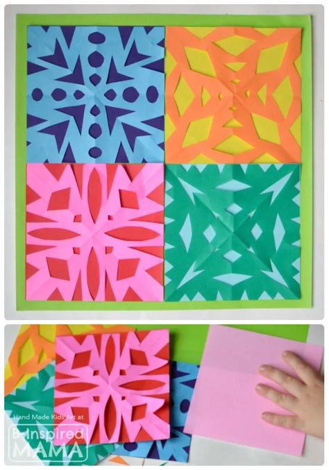 Winter Art Lesson, Snowflake Quilt, Snowflakes Art, Winter Art Projects, 4th Grade Art, Winter Crafts For Kids, Elementary Art Projects, Homeschool Art, Kindergarten Art