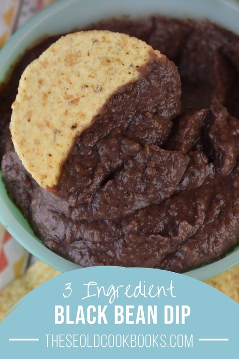 Simple Black Bean Dip Recipe - These Old Cookbooks Black Bean Dip Recipe Easy, Mexican Black Bean Dip Recipe, Taco Dip With Meat, Healthy Bean Dip, Easy Bean Dip, Black Bean Dip Recipe, Bean Dip Recipe, Cornbread Recipe Sweet, Bean Dip Recipes