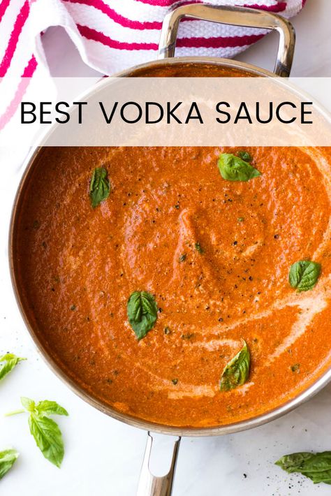 Pizza Vodka Sauce, Al A Vodka Sauce, Vodka Spaghetti Sauce, Pasta Sauce With Half And Half, Vodka Sauce Pizza, Creamy Vodka Sauce Recipe, Best Vodka Sauce, Vodka Pasta Sauce, Vodka Sauce Recipe