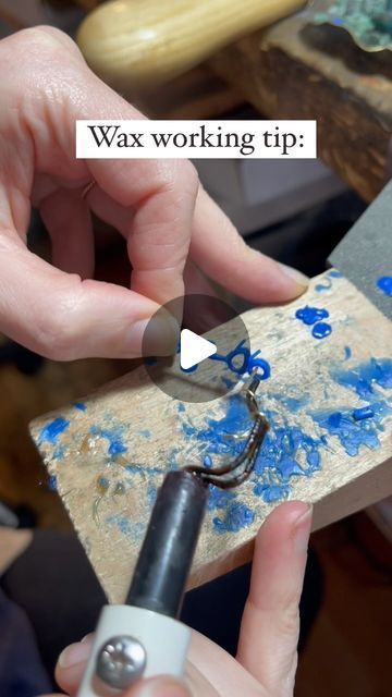 Metalsmith Society on Instagram: "Here is a tool modification tip for wax working from @emilieshapirojewelry - “If you’re using an electric wax pen for the build up technique in wax carving, I love modifying my tool to make a really small tip to get into small spaces if you’re attaching two pieces or even building up an area and trying to be really precise. I take about 2 inches or so of 22ga brass wire (copper, or another conductive metal will work too). I like to hammer the end, as I find a flattened edge works better than a sharp one for getting the melted wax off my tool. While your pen is off, wrap the wire around the end of your wax pen, letting that hammered edge extend. When you turn your pen on, the wire will heat up as your pen does. Be sure to take the tip off while your pen is Wax Pen, Jewelry Template, Wax Carving, Casting Jewelry, Carving Tools, Pen, Wax, It Cast, Carving