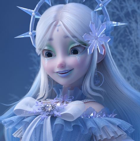 Disney Princess Oc, Ice Oc, Ice Character, Disney Oc, Princess Oc, Winter Character, Character Modelling, Ice Girls, Snow Fairy