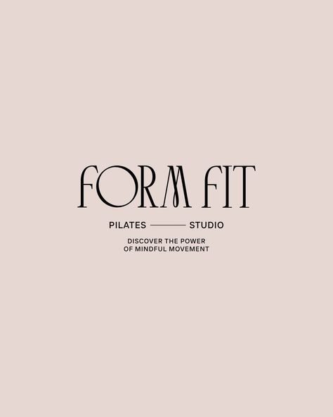 Brand Identity design for Form Fit, a pilates studio. brief by: @briefclub 🤍 At Designs by Gabi, we create bespoke, delightful, memorable visual identity designs that truly represent your business values and connect with high-end customers. If you're ready to LEVEL UP inquiry from the link in bio! Let's create a brand identity you'll be proud of! . . . #pilates #wellness #pilatesstudio #pilateslovers #coachlife #wellness #wellnessbrand #pilatesbranding #entrepreneurship #succesfulwomen ... Refined Logo Design, Pilates Symbol, Pilates Logo Design, Pilates Branding Design, Pilates Studio Logo, Pilates Studio Logo Brand Identity, Pilates Logo, Startup Branding, Yoga Branding