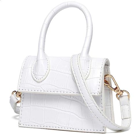 CATMICOO Mini Purse for Women, Mini Bag with Crocodile Pattern White Crocodile, Tiny Purse, Crocodile Purse, Cute Crossbody Bags, Cute Handbags, Purse For Women, Crocodile Pattern, Chic Bags, Trending Handbag