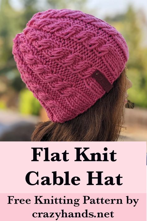 Flat Knit Cable Hat Pattern for Women Knitted Hats Women Free Pattern, Flat Knit Cable Hat Pattern Free, Knit Hat Pattern Free Women Beanie, Knitted Hat Patterns Free Women Straight Needles, Flat Knitted Hat Free Pattern, Flat Knitting Patterns Free, Flat Knit Hat Pattern Free, Cable Hat Pattern Free, Knitted Hat Patterns Free Women