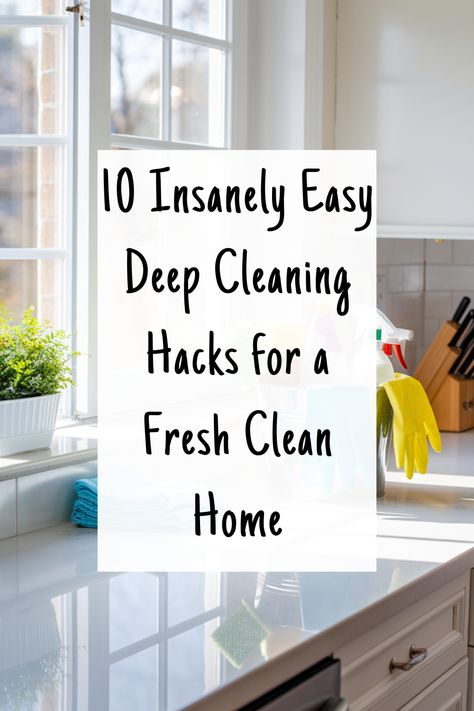 Tips For Deep Cleaning Your House, How To Clean A Filthy House, Deep Clean Schedule Home, Quick Deep Cleaning House, Deep Clean New House, Super Clean House, Deep Cleaning New House, Speed Cleaning Hacks, Fastest Way To Clean Your Room