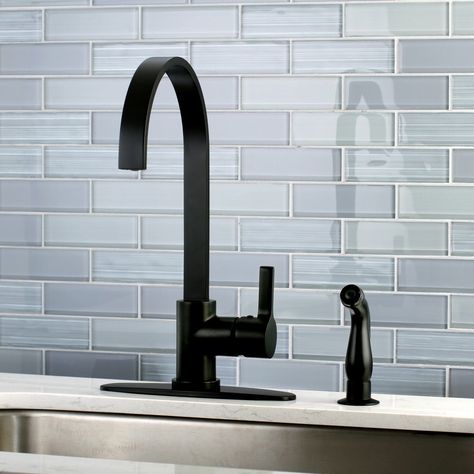 Kitchen Faucet Modern, Commerical Kitchen, Black Faucets, Black Kitchen Faucet, Modern Black Kitchen, Modern Kitchen Faucet, Kitchen Faucet With Sprayer, Black Faucet, Kitchen Electronics