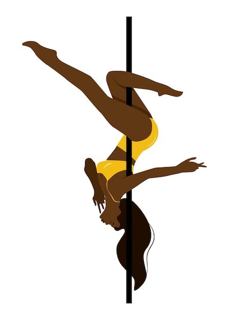 Pole Dance Dancing Wallpaper, Pole Dancer Illustration, Pole Dance Art Drawing, Pole Dance Aesthetic Black Woman, Pole Dance Painting, Black Pole Dancer Aesthetic, Dancing On Pole Aesthetic Black Woman, Pole Dance Poses Drawing, Pole Dancer Tattoo