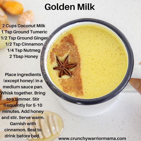 Turmeric Hot Chocolate Recipe, Gold Milk Turmeric Recipe, Golden Tea Turmeric Milk, Healthy Hot Drinks, Tumeric Tea Recipe, Golden Milk Recipe Turmeric, Golden Milk Recipe, Drink Before Bed, Anti Inflammation Recipes