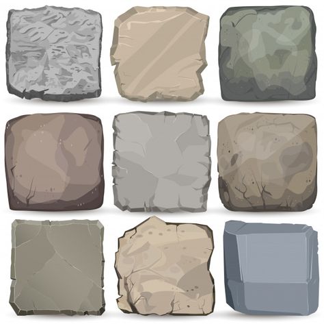 Croquis, Stone Cartoon, Cartoon Banner, Boulder Rock, Grey Stone Wall, Stone Game, Rock Textures, Texture Drawing, Stone Panels