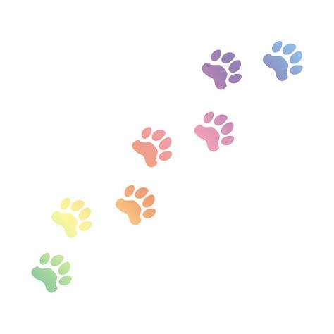 Check out this awesome 'Rainbow+Dog+tracks%2C+dog+footprint%2C+dog+paw' design on @TeePublic! Painted Dog Paw Prints, Rainbow Paw Print Tattoo, Dog Paw Illustration, Paw Illustration, Rainbow Paw Print, Paw Background, Bridge Tattoo, Pet Memorial Tattoo, Dog Footprint