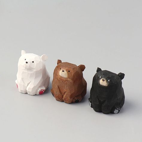 New Products AW 2023 – Gohobi Art Sculpture En Bois, 3d Tiskárna, Polar Bear Craft, Bear Sculptures, Wooden Bear, 강아지 그림, Bear Carving, Bear Crafts, Bear Figurine