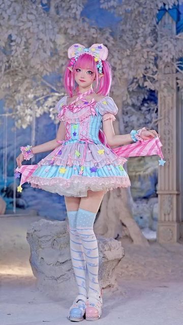 Fairy Kei Aesthetic, Unicorn Cosplay, Candy Clothes, Magical Girl Outfit, Candy Costumes, Over 9000, Kawaii Crafts, Unicorn Outfit, Bigo Live