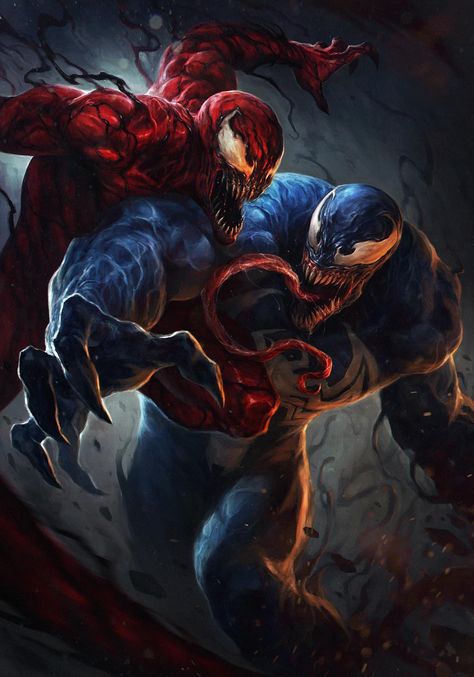 Venom vs Carnage Venom Vs Carnage, Marvel 4k Wallpaper, Inhyuk Lee, Carnage Marvel, Symbiotes Marvel, Venom Art, Marvel Venom, Marvel Spiderman Art, Sideshow Collectibles