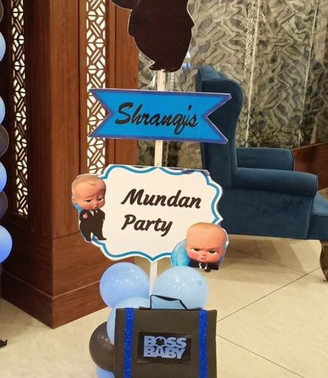 Boss Baby #Mundan theme 🤘😎 Follow @o2travelandevents for latest party ideas ❣️ Contact website : www.o2events.in Email : sanjiv@o2events.in, info@o2events.in Sanjiv : 9999907776 Sarika : 9911163399  #weddingdresses #weddingideas #jewellery #weddingplanner #wedding #bride #teambride #marriage #besteventmanagement #bestweddingplanner #besteventmanager #goals #planning #destinationwedding #love #lovebirds #indian #world #bridetobe #food #couple Mundan Party Decorations, Mundan Decoration Idea, Mundan Photoshoot Ideas, Mundan Ceremony Decoration At Home, Mundan Ceremony Decoration Ideas, Mundan Ceremony Decoration, Maternity Decoration, Mundan Ceremony, Goals Planning