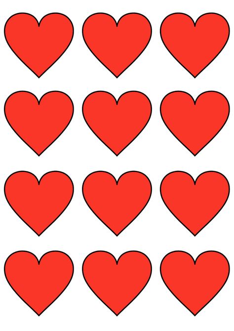 12 Free Printable Heart Templates Cut Outs - Freebie Finding Mom Valentines Cut Outs, Heart Cutouts Printable, Free Heart Printables Templates, Hearts Cut Out, Hearts Template Printable Free, Valentine Heart Template Free Printable, Free Printable Hearts, Heart Stickers Free Printable, Heart Printable Free