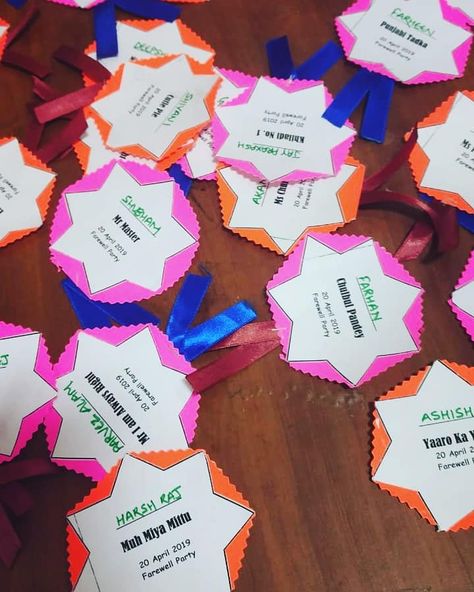 Tags for students Tags For Farewell, Tags For Farewell Party, Welcome Card Ideas For Students, Farewell Name Ideas, Freshers Party Card Ideas, Farewell Gifts For Students, Funny Titles For Students On Farewell, Title For Farewell Students, Farewell Party Ideas School Decoration