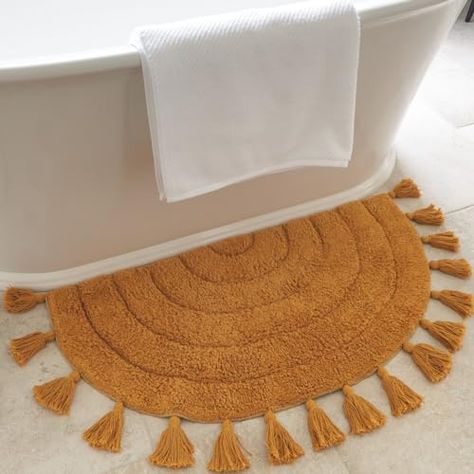 Boho Bathroom Rugs, Boho Bathroom Rug, Rug With Tassels, Boho Bath Mat, Bath Bedroom, Bohemian Bathroom, Boho Bathroom Decor, Boho Bathroom, Bathroom Inspo