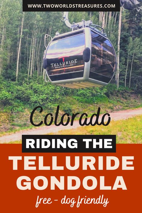 Looking for an epic things to do in Telluride Colorado? Riding a Telluride gondola is the one. It's free, you can ride with your dogs, and the views from the gondola are amazing. The gondola connects Telluride to Mountain Village above, and find more information on the ride from this article. #visitcolorado #visitusa Things To Do In Telluride Colorado, Telluride Gondola, Travel Colorado, Road Trip To Colorado, Gondola Ride, Colorado Trip, Shuttle Bus, Colorado Summer, Usa Food