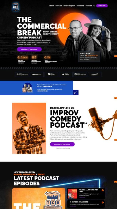 Conference Website Design Inspiration, Podcast Landing Page, Podcast Website Design Inspiration, Podcast Cover Ideas, Podcast Website Design, Website Design Landing Page, Musician Website, Website Agency, Podcast Design