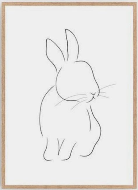 Outline Bunny Tattoo, Bunny Line Tattoo, Rabbit Outline Tattoo, Fine Line Rabbit Tattoo, Simple Rabbit Tattoo, Fine Line Bunny Tattoo, Bunny Ears Tattoo, Simple Bunny Drawing, Minimalist Bunny Tattoo