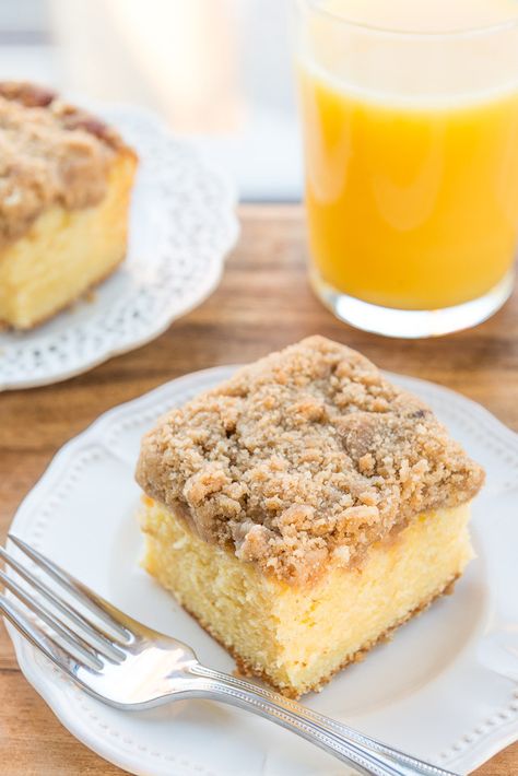 Replacing milk with Simply Orange Juice in this Cinnamon Streusel Topped Coffee Cake gives it a bright, citrusy flavor! Perfect for breakfast or brunch. #sponsored Orange Coffee Cake, Cinnamon Streusel Topping, Orange Juice Recipes, Cake With Cinnamon, Pecan Sticky Buns, Simply Orange, Cinnamon Streusel, Lemon Poppyseed Muffins, Orange Coffee