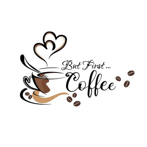 PRICES MAY VARY. Unique Coffee-themed Design: Featuring a beautiful and intricate design of coffee cups, flowers, and other elements, our wall decals add a touch of elegance and charm to your kitchen, coffee bar, or cafe. They are perfect for creating a cozy and inviting atmosphere. High-Quality Material: Made from premium vinyl, this wall decal is durable and long-lasting, ensuring that it stays in place and maintains its vibrant colors for years to come. These high-quality decals feature beaut Coffee Bean Line Art, Cafe Prints, Coffee Shop Stickers, Coffee Bar Cafe, Mug Design Ideas, Kitchen Quotes Decor, Coffee Cup Wall Art, Coffee Decal, Coffee Printables