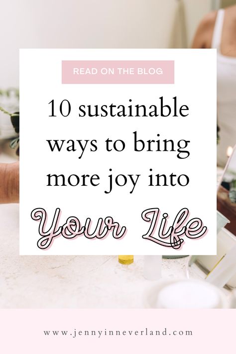 We could all use more joy in our lives. We all deserve it, especially with how messy the world can be. When we're forced to show up, how can we bring more joy into our lives in easy and sustainable ways that last and don't just offer us a fleeting moment of happiness? In this post, I'm sharing 10 amazing ways to bring joy into your life! Bring Joy Into Your Life, Things That Bring Joy, Sustainable Ideas, Fleeting Moment, Gratitude Challenge, Embrace Imperfections, Joyful Heart, Finding Happiness, Joy Of Life