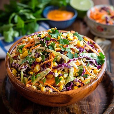 Corn Coleslaw, Corn Slaw, Mexican Coleslaw, Best Eggplant Recipe, Tzatziki Chicken, Coleslaw Recipes, Veggie Skillet, Feta Chicken, Sides Recipes