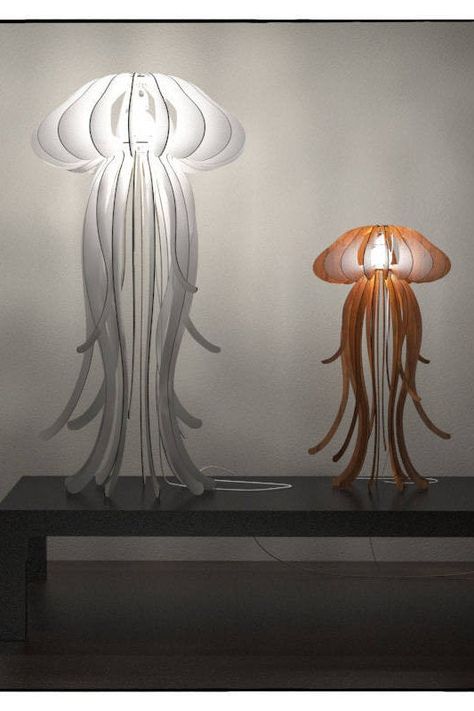 Jellyfish Lantern, Laser Cut Lamps, Jellyfish Illustration, Jellyfish Photography, Jellyfish Decorations, Jellyfish Light, Jellyfish Painting, Jellyfish Lamp, Jellyfish Craft