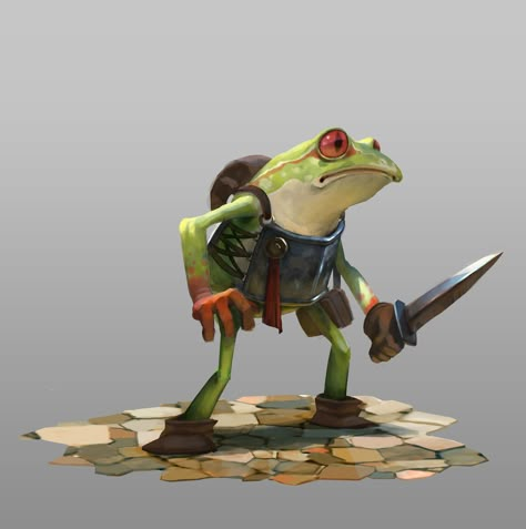 Dani Diez - Characters Frog Concept Art, Frog Character Design, Pilot Character, Frog Anatomy, Frog Illustration, Character References, Frog Art, Fantasy Races, Dungeons And Dragons Characters