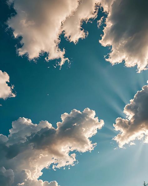 beautiful #sky #clouds Clouds That Look Like People, Nature, Cloud Pics Sky, Clouds From Below, Cloud Reference Photo, Ghibi Scene, Beautiful Clouds Photography, Clouds Reference, Sun Through Clouds