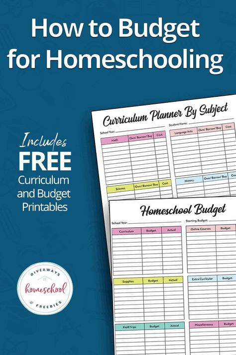 Homeschool Giveaways shares how to budget for homeschooling. This resource includes a free printable homeschool budget sheets for you to use! Learn all about budgeting for homeschool here! Financial Budget Spreadsheet, Homeschool Budget, Family Budget Planner, Curriculum Planner, Free Budget Printables, Budget Spreadsheet Template, Homeschool Supplies, Financial Budget, Savings Goals