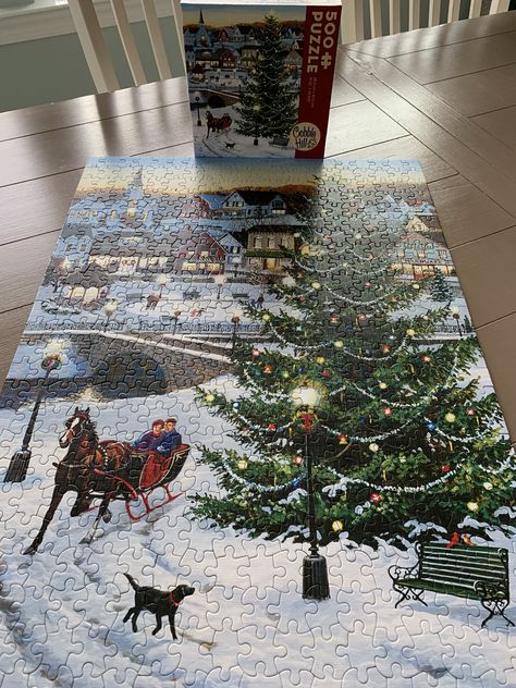 Christmas Puzzle Aesthetic, Puzzle Aesthetic, Fun Chalk Art, Christmas Puzzles, Christmas Getaways, Christmas Puzzle, Jigsaws, Christmas Feeling, Puzzle Art