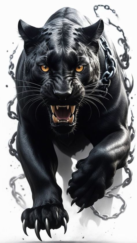 Black Panther Animal, Black Panther Design, Black Jaguar Animal, Panther Images, Most Dangerous Animals, Ink Tattoo Design, Black Panther Cat, Black Panther Tattoo, Panther Pictures