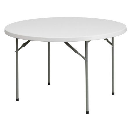 Flash Furniture 48'' Round Granite White Plastic Folding Table Plastic Folding Table, Round Folding Table, Circle Table, Folding Tables, Outdoor Patio Table, Foldable Table, Plastic Table, White Table Top, Plastic Tables