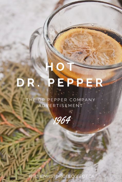 Hot Dr Pepper Recipe, Dr Pepper Recipes, Historic Recipes, Diet Dr Pepper, History Student, Coconut Creamer, Christmas Punch, Beverage Recipes, Pepper Jelly