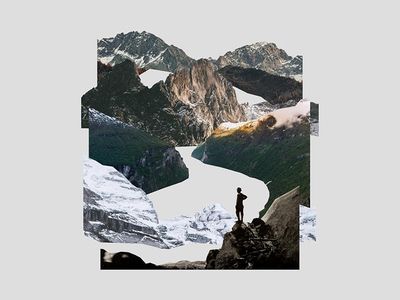 Mountain Range Collage _ by Jonathan Ogden. Collage Illustrations, Collage Landscape, Music Collage, Architecture Collage, Collage Making, Collage Poster, Collage Illustration, Collage Design, Collage Artists